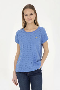 Женская темно-синяя футболка