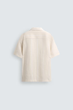 CAMISA JACQUARD GEOM?TRICO / Crudo