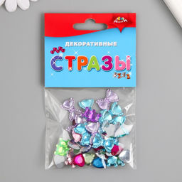 Декоративные Стразы Ассорти 2 1,2х1,2 см: 1,2х1,6 см; 1,8х1,4 см набор 8 гр