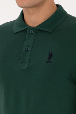 Erkek Koyu Ye_il Basic Sweatshirt