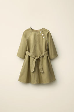 VESTIDO POPEL?N CINTUR?N CREATED BY CARAMEL LONDON X ZARA / Khaki
