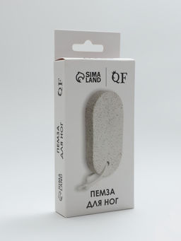 Пемза для педикюра, с подвесом, 12.5×6 см, в коробке, серая