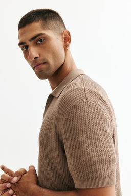 Polo en punto trenzado Regular Fit - H&m фото 6