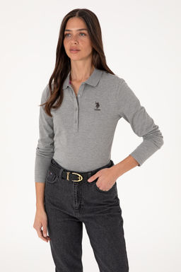 Kad_n Gri Melanj Basic Sweatshirt - U.s. polo assn фото 3
