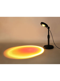 Лампа настольная атмосферная DE8385, LED, 3Вт, RGB, d12 h28 см, чёрный, с ПДУ