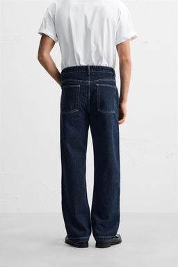STRAIGHT FIT JEANS WITH TOPSTITCHING - Zara фото 3