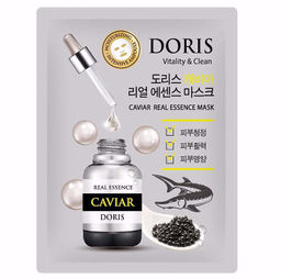 Doris Caviar Real Essence Mask - Тканевая маска для лица с экстрактом черной икры, 25 мл