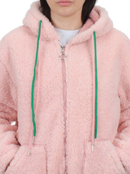 1001 PINK Куртка плюшевая демисезонная (65% хлопок, 35% полиэстер) оверсайз 44-54