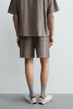 BERMUDA JOGGER B?SICA LAVADA / Gris - Zara фото 12