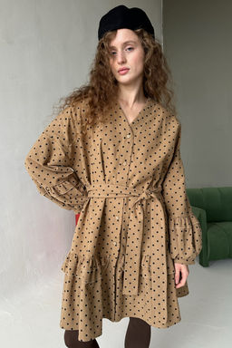 Платье женское COSY076/02/Бежевый, черный - M&G all natural фото 10