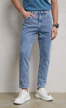 Джинсы F411-0175 l.blue