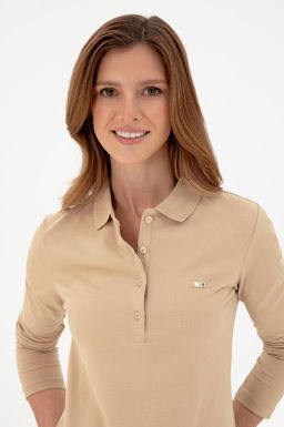 Женский базовый свитшот песочного цвета Неожиданная скидка в корзине - U.s. polo assn фото 2