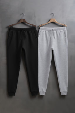 Gri-Siyah Regular/Normal Kesim Pacas? Lastikli Jogger 2li Paket Esofman Alt? TMNAW22EA0279