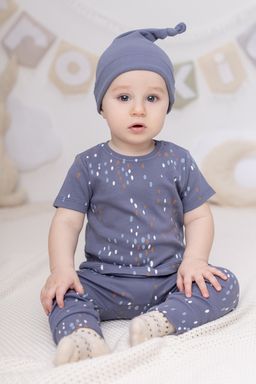 К 301156/маленькие цв.капельки на сером, фуфайка