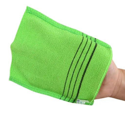 Glove Basic Exfoliating - Мочалка с эффектом скраба Цвет - зелёный 14*15 см, 20 шт