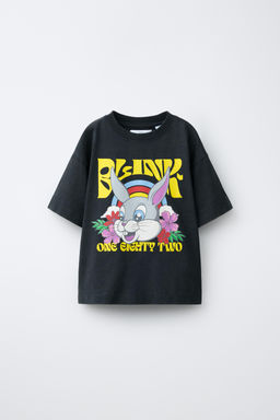 CAMISETA ESTAMPADO BLINK-182  / Gris antracita