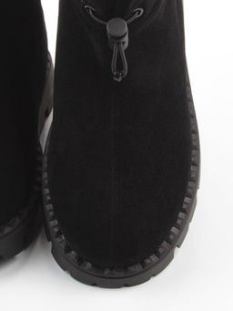 04-PAL273-1Z BLACK Ботинки зимние женские (натуральная замша, 100% шерсть)
