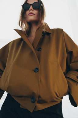 TRENCH CORTO WATER REPELLENT ZW COLLECTION / Tostado - Zara фото 6