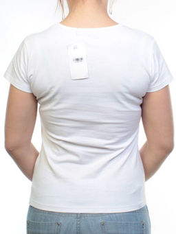 A1905106 WHITE Футболка женская (95 % хлопок, 5% спандекс)