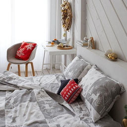 Постельное белье LoveLife 1,5сп New year forest 143*215см,150*225см,50*70см-2шт фото 23