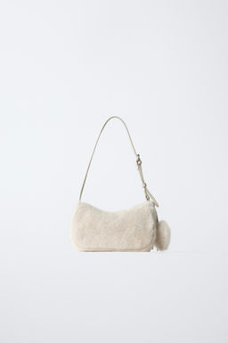 SHEEPSKIN SHOULDER BAG WITH CHARM