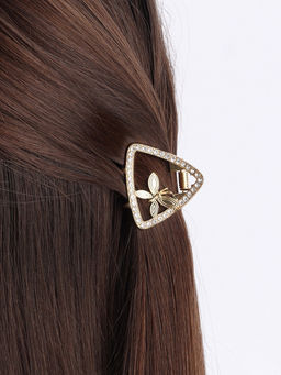 Крабик для волос «Флоранс», уголок, 3.5 см, золото
