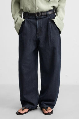 PLEATED WIDE-LEG JEANS - Zara фото 5