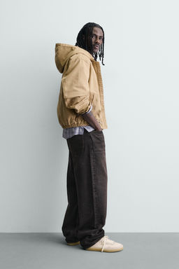 CAZADORA RELAXED FIT  CAPUCHA ALAMARES / Beige - Zara фото 4