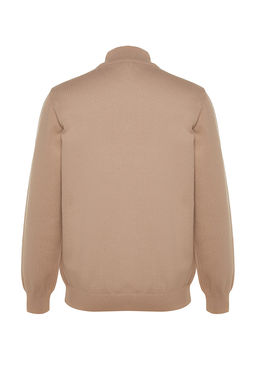 TRENDYOL MAN Premium Camel Regular Fit Yar?m Bal?kc? Yaka Yumusak Basic Triko Kazak TMNAW24KZ00055 - Trendyolmilla фото 18