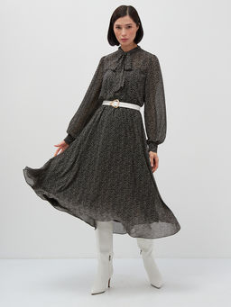 Платье шифон резинка+галстук