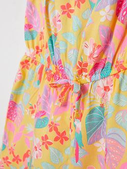 Kay?k Yaka Desenli Viskon K?z ?ocuk Tulum - Waikiki фото 2