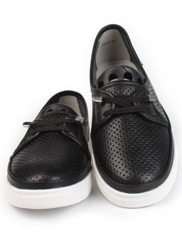 03-A5657 BLACK Полуботинки женские (натуральная кожа)