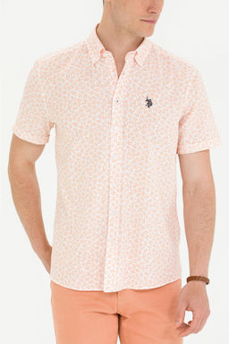 U. S. Polo Assn Мужская желтая рубашка с коротким рукавом - U.s. polo assn фото 6