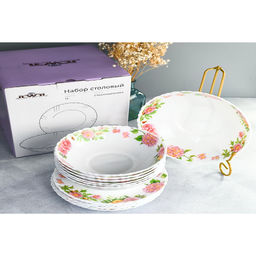 Набор столовый JEWEL Агнес 13 предметов 7001 (стеклокерамика) арт. ПС00112-48 - Полимербыт фото 3