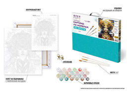 ФРЕЯ PNB/PLZ-364 Набор для раскрашивания по номерам ( с краской-металлик ) 50 х 40 см Индийская царица  фото 4