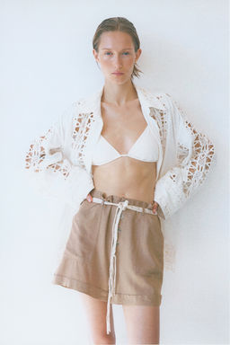 Pantalon corto cargo con cinturon de macrame - H&m фото 2