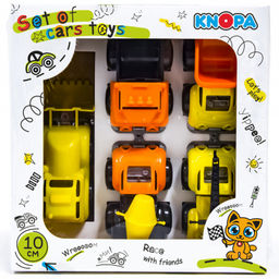 KNOPA. Набор машинок "Вжух на стройке" 10 см арт.86264 /4 (Пластмастер)
