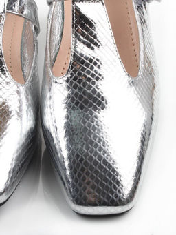 06-B68A-120U GREY/SILVER Туфли женские (натуральная кожа)
