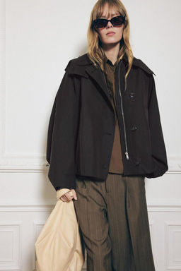 ZW COLLECTION SHORT HOODED TRENCH COAT - Zara фото 2