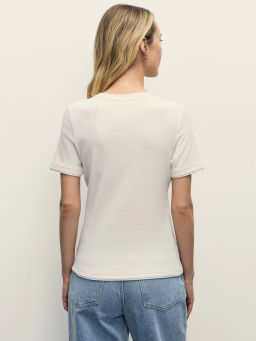 Футболка с контрастными окантовками / Zarina  фото 5