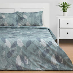 Постельное бельё Этель Евро Mint leaves, пододеяльник 200х217 см, наволочки 50х70 см 2 шт, 100% хлопок  фото 13