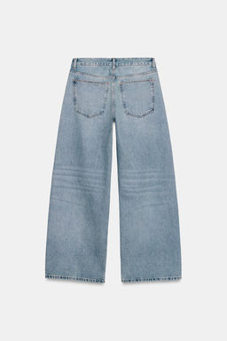 JEANS TRF EXTRA WIDE LEG TACHAS TIRO ALTO / Azul claro - Zara фото 6