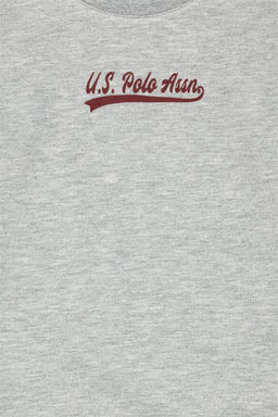 U. S. Polo Assn Серый меланжевый свитшот с круглым вырезом для мальчиков - U.s. polo assn фото 3