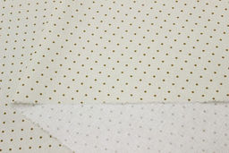 Бязь Очень мелкий темный горох (2мм) на св.бежево-молочном, ш.1.5м, хлопок-100%, 138гр/м.кв - Купава фото 4