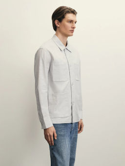 Рубашка овершот со льном / Zarina  фото 4