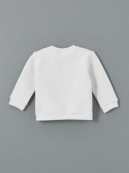 Bask?l? Erkek Bebek Sweatshirt ve E?ofman Alt 2li Tak?m - Waikiki фото 3