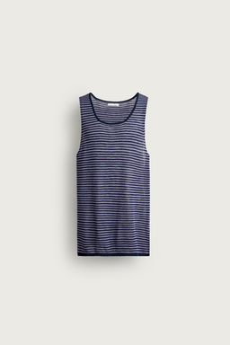 CAMISETA TANK PUNTO JACQUARD RAYAS / Lila - Zara фото 7