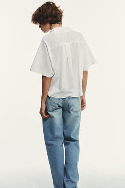SEMI-SHEER COTTON SHIRT - Zara фото 5