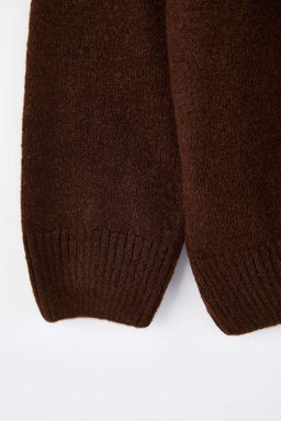 Antrasit*001 Relaxed Dik Yaka Duz Kazak TMNAW26KZ00013 - Trendyolmilla фото 6