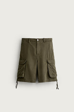 BERMUDA CARGO REGULAR FIT TRABILLAS / Khaki - Zara фото 7